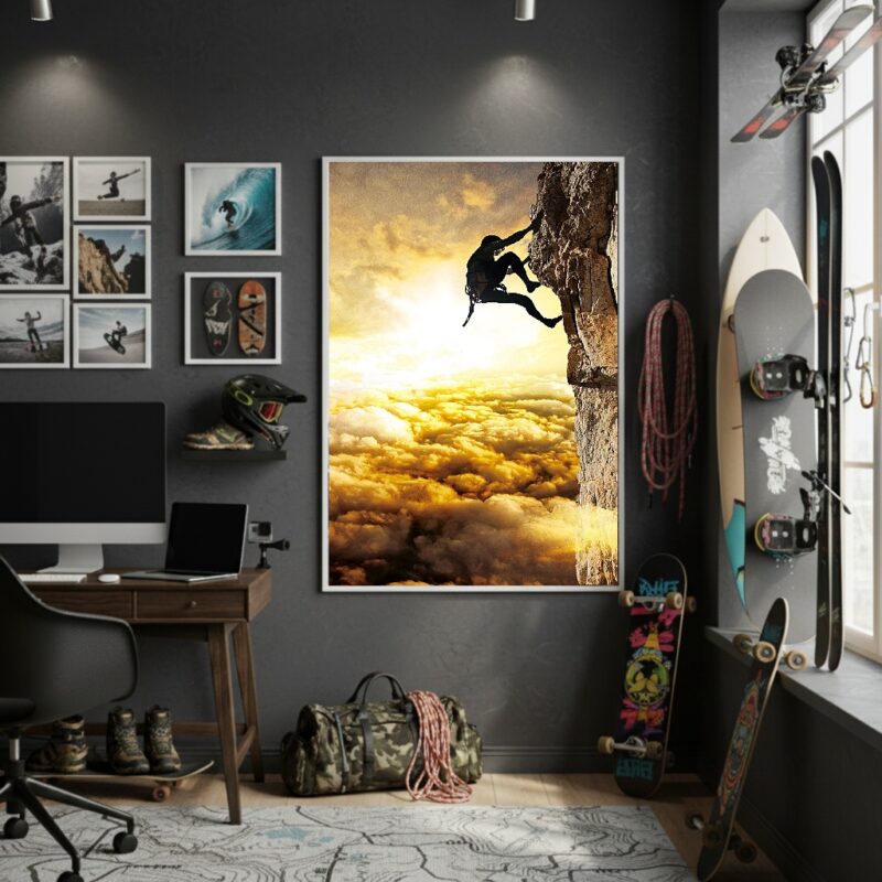 Quadro Decorativo Escalada Radical-70x50cm