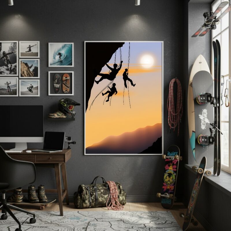 Quadro Decorativo Escalando Radicalmente-70x50cm