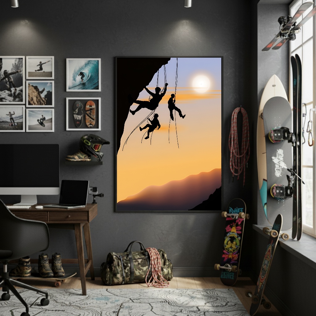 Quadro Decorativo Escalando Radicalmente-70x50cm