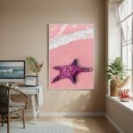 Quadro Decorativo EstrelaDoMar Roxa-70x50cm