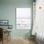 Quadro Decorativo Estrelas Do Mar Brancas-70x50cm