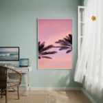 Quadro Decorativo Folhas De Coqueiros-70x50cm