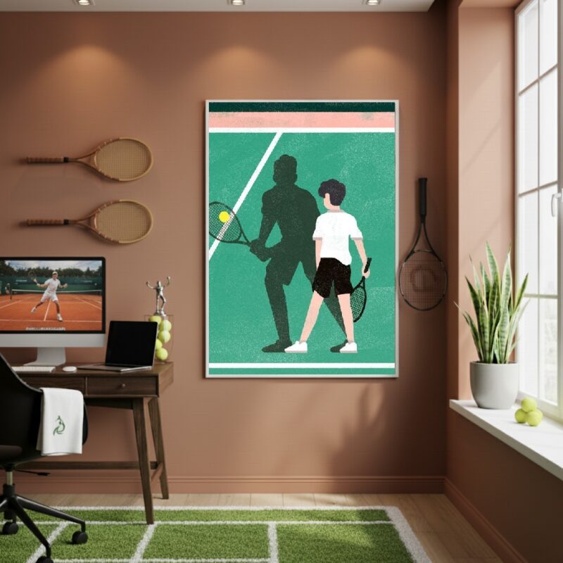 Quadro Decorativo Futuro Craque Do Tênis-70x50cm