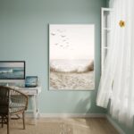 Quadro Decorativo Gaivotas Da Praia-70x50cm