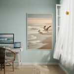 Quadro Decorativo Gaivotas Juntas-70x50cm