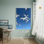 Quadro Decorativo Gaivotas No Céu-70x50cm