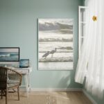 Quadro Decorativo Gaivotas Pescando-70x50cm