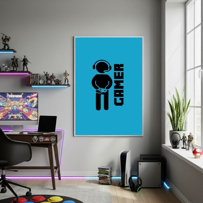 Quadro Decorativo Gamer-70x50cm