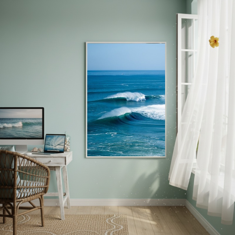 Quadro Decorativo Grandes Ondas-70x50cm