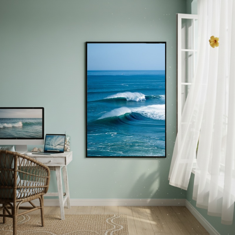 Quadro Decorativo Grandes Ondas-70x50cm