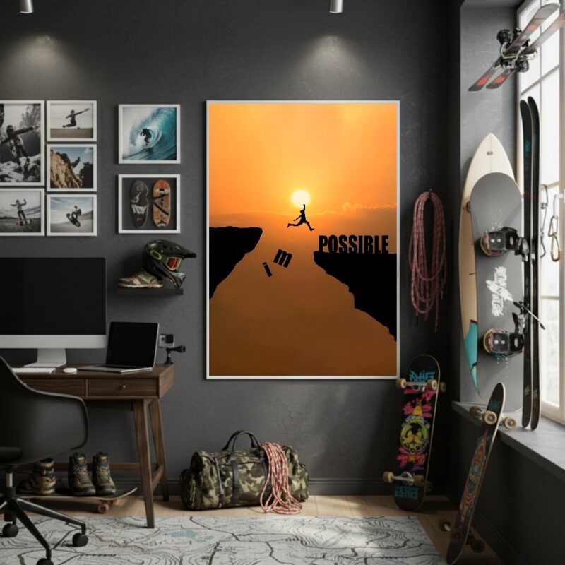 Quadro Decorativo Impossível É Possível-70x50cm
