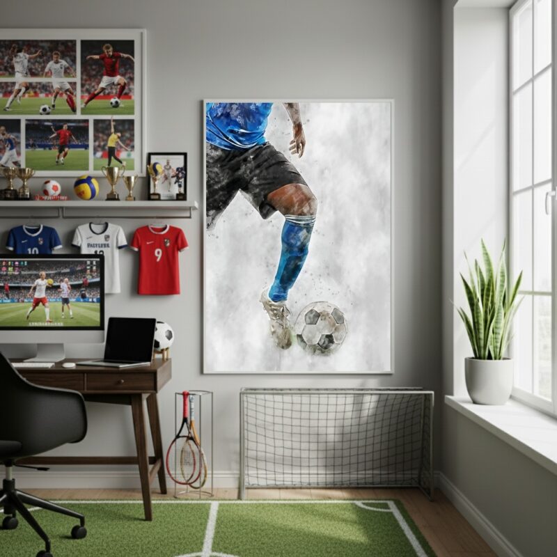 Quadro Decorativo Jogando Bola-70x50cm