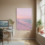 Quadro Decorativo Litoral Rosa-70x50cm