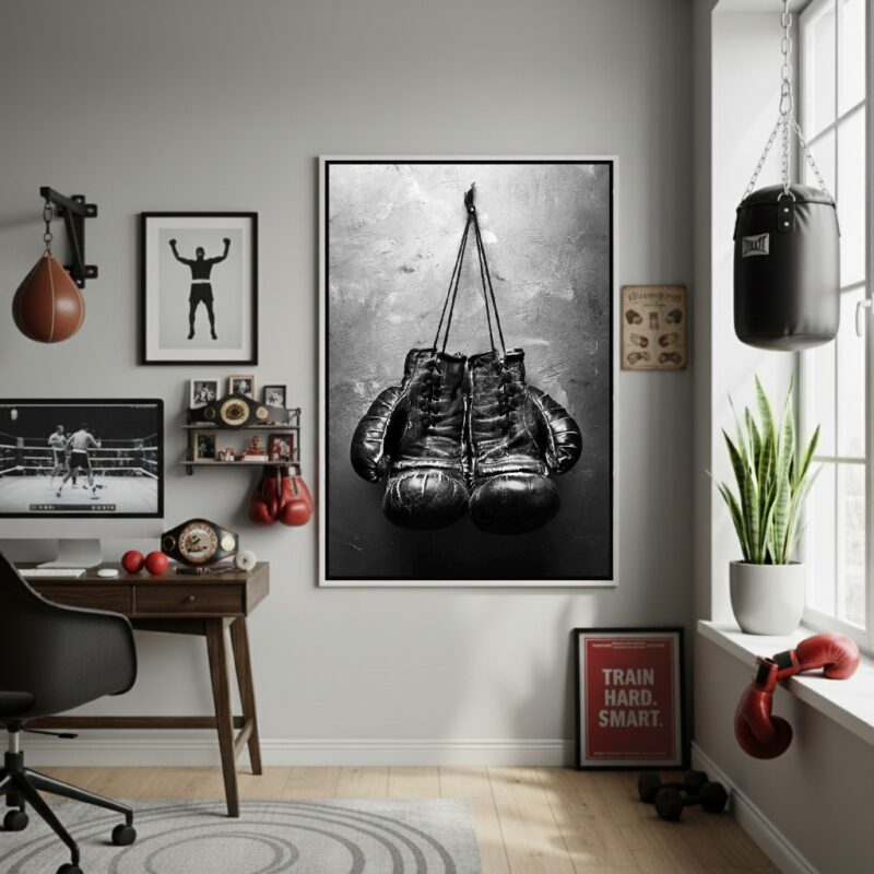 Quadro Decorativo Luvas De Boxe-70x50cm