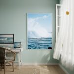 Quadro Decorativo Mar Agitado-70x50cm