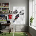 Quadro Decorativo No Alcance Do Goleiro-70x50cm