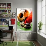 Quadro Decorativo No Pé Do Jogador-70x50cm