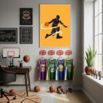Quadro Decorativo O Jogador De Basquete-70x50cm