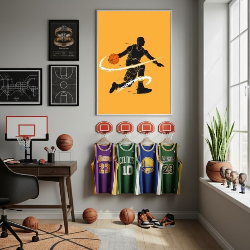 Quadro Decorativo O Jogador De Basquete-70x50cm
