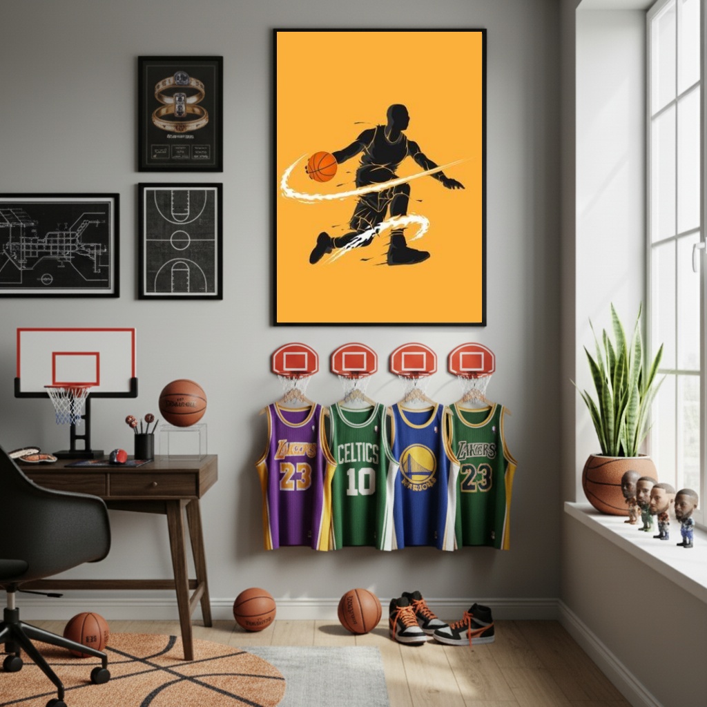 Quadro Decorativo O Jogador De Basquete-70x50cm
