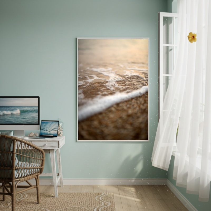 Quadro Decorativo O Mar De Perto-70x50cm