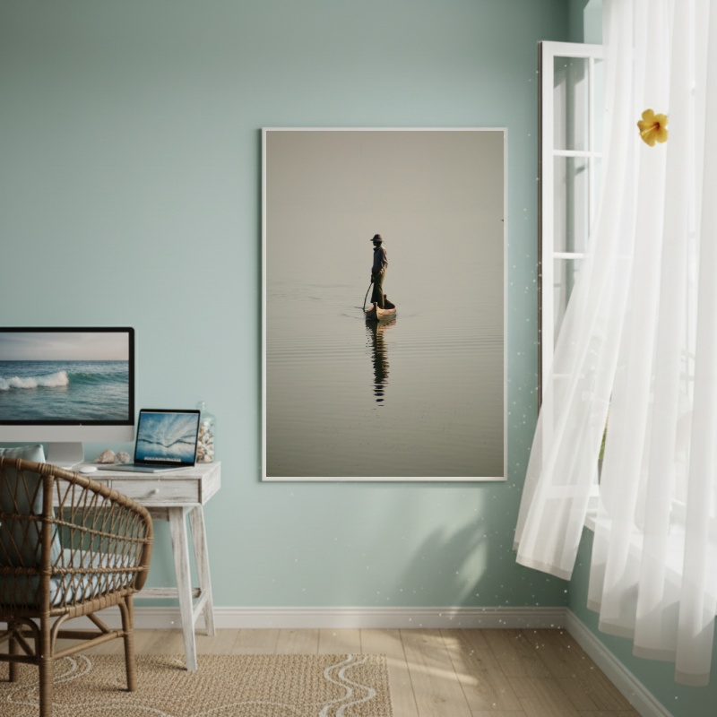 Quadro Decorativo O Pescador-70x50cm