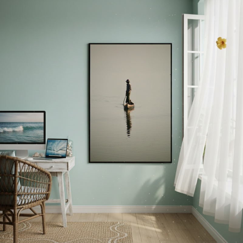 Quadro Decorativo O Pescador-70x50cm