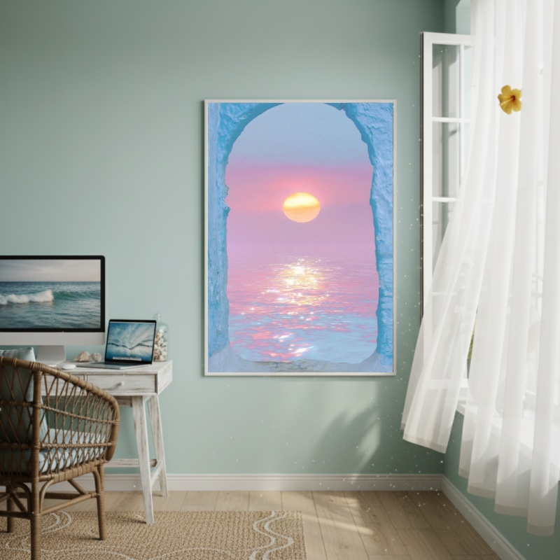 Quadro Decorativo Oceano Astral-70x50cm