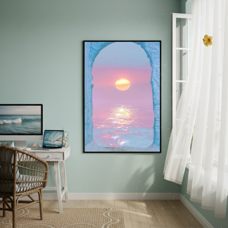 Quadro Decorativo Oceano Astral-70x50cm