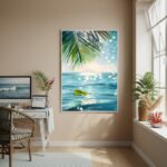 Quadro Decorativo Oceano Cristalino-70x50cm