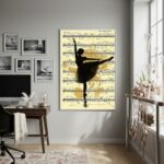 Quadro Decorativo Partitura Da Bailarina-70x50cm