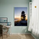 Quadro Decorativo Pedras Empilhadas-70x50cm
