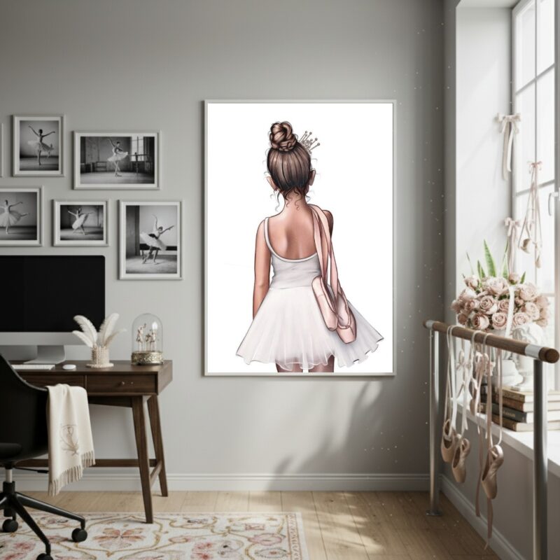 Quadro Decorativo Pequena Bailarina-70x50cm