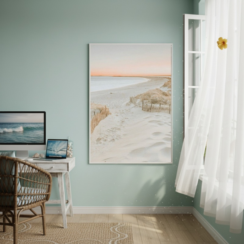 Quadro Decorativo Praia Bela-70x50cm