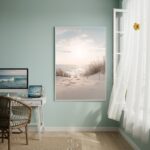 Quadro Decorativo Praia Com Mato-70x50cm