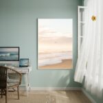 Quadro Decorativo Praia E Gaivota-70x50cm