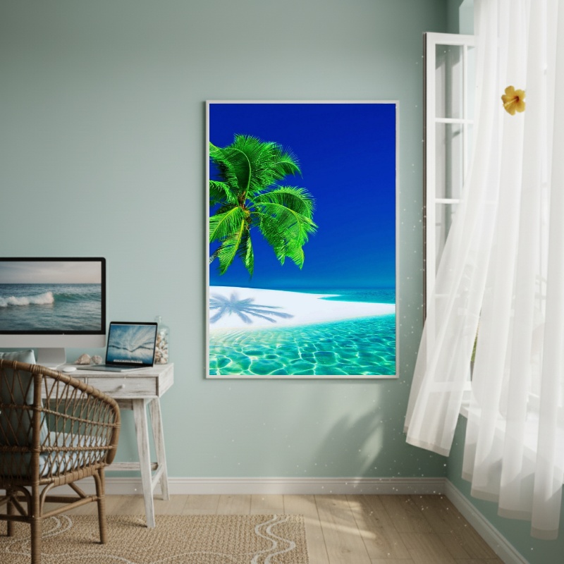 Quadro Decorativo Praia Paraíso-70x50cm