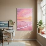 Quadro Decorativo Praia Rosa-70x50cm