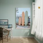 Quadro Decorativo Pranchas Na Kombi-70x50cm