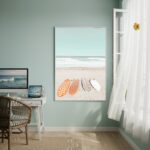 Quadro Decorativo Pranchas Na Praia-70x50cm