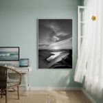 Quadro Decorativo Rio No Deserto P&B-70x50cm