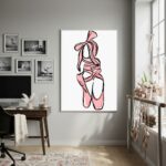 Quadro Decorativo Sapatilhas De Bailarina-70x50cm