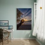Quadro Decorativo Sol Na Palma Da Mão-70x50cm