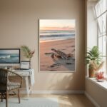 Quadro Decorativo Tartaruga Na Praia-70x50cm