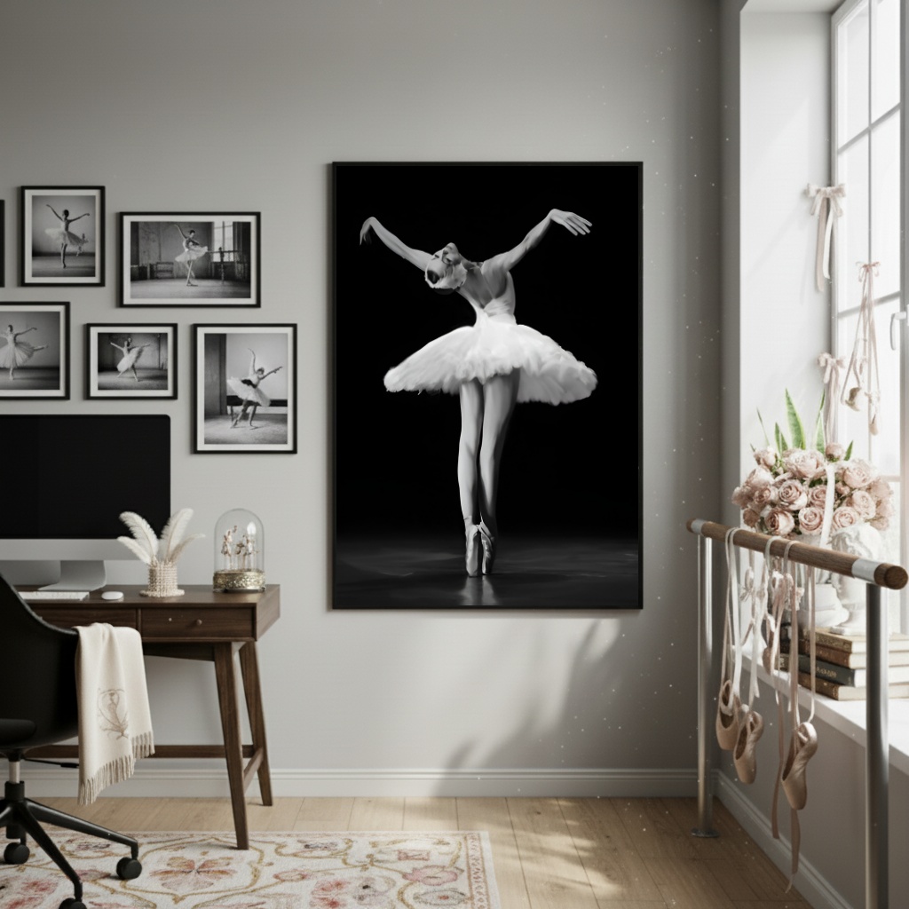 Quadro Decorativo Uma Bailarina-70x50cm