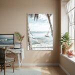 Quadro Decorativo Uma Rede Na Praia-70x50cm