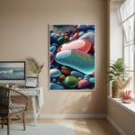Quadro Decorativo Vidros De Praia-70x50cm
