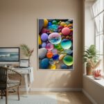 Quadro Decorativo Vidros Marinhos Belos-70x50cm
