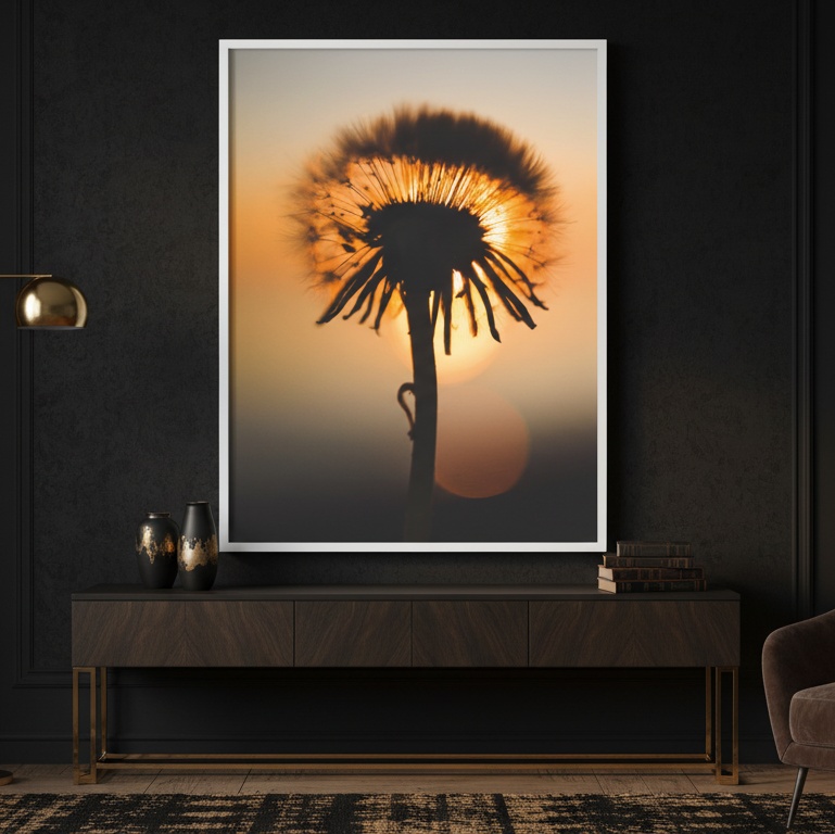 Quadro Canvas Sofisticado Dente De Leão