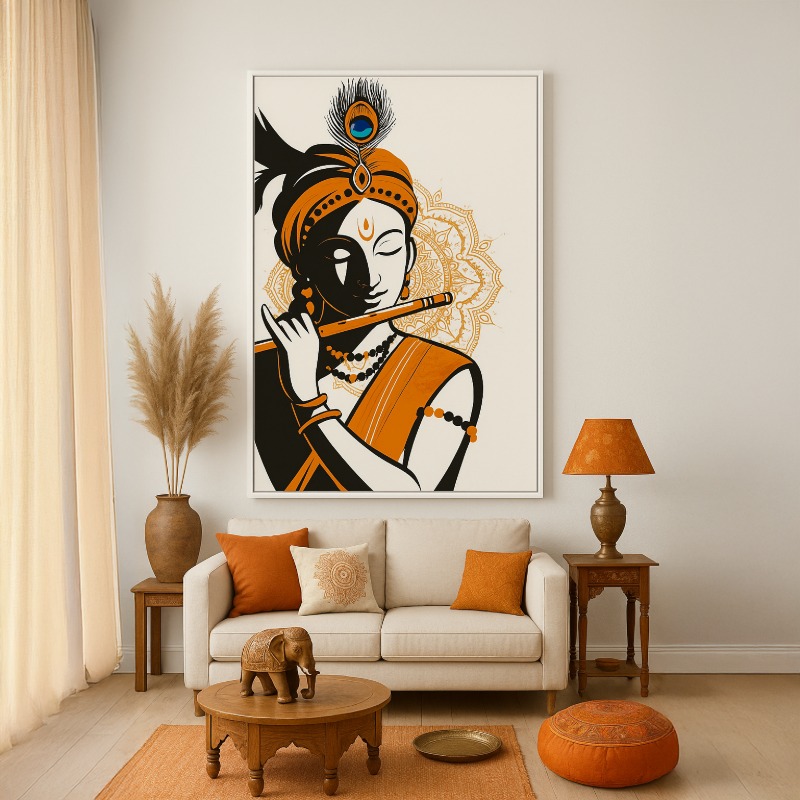 Quadro Canvas Arte Indiana Flautista